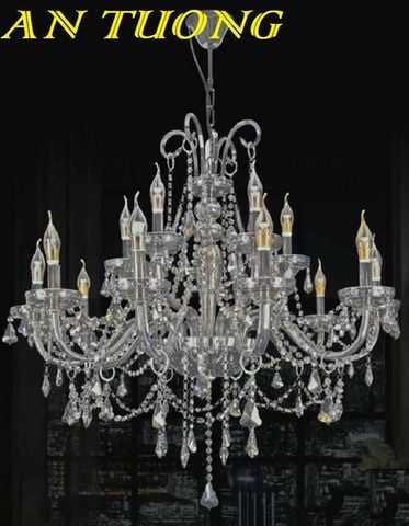 Đèn chùm pha lê tân cổ điển phòng khách đẹp sang trọng
