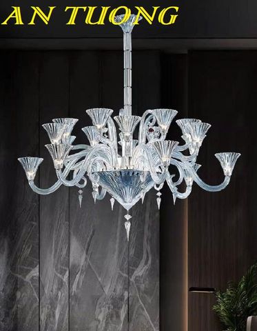 Đèn chùm pha lê tân cổ điển phòng khách đẹp sang trọng