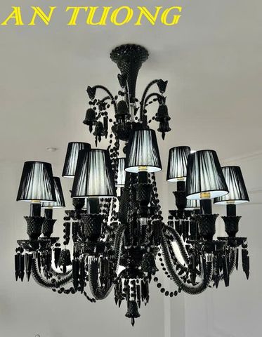 Đèn chùm pha lê tân cổ điển phòng khách đẹp sang trọng