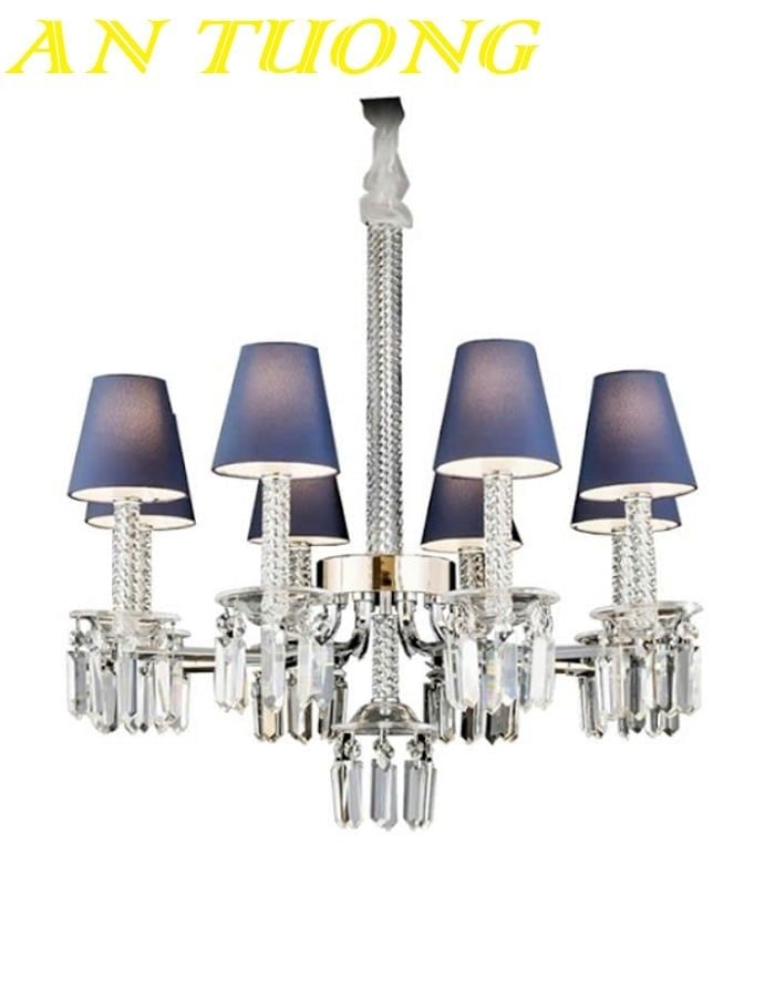 Đèn chùm pha lê tân cổ điển phòng khách đẹp sang trọng 065