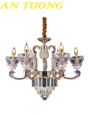 Đèn chùm pha lê tân cổ điển phòng khách đẹp sang trọng