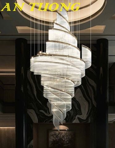  Đèn chùm thông tầng pha lê đẹp hiện đại 003 