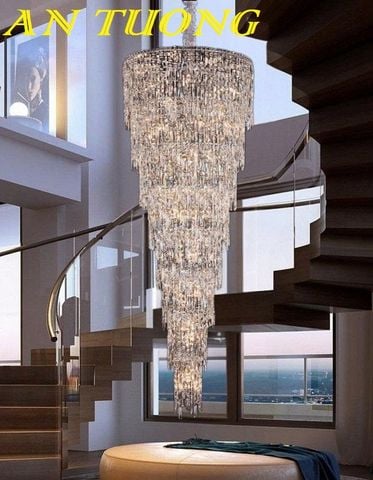  Đèn chùm thông tầng pha lê đẹp hiện đại 005 