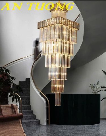  Đèn chùm thông tầng pha lê đẹp hiện đại 012 