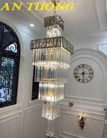  Đèn chùm thông tầng pha lê đẹp hiện đại 012 