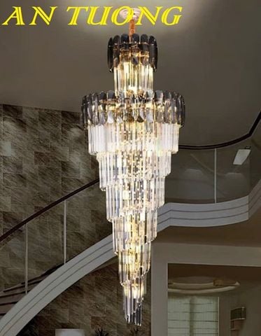  Đèn chùm thông tầng pha lê đẹp hiện đại 015 