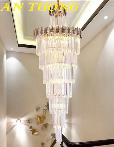  Đèn chùm thông tầng pha lê đẹp hiện đại 016 
