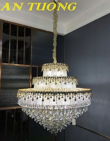  Đèn chùm thông tầng pha lê đẹp hiện đại 019 
