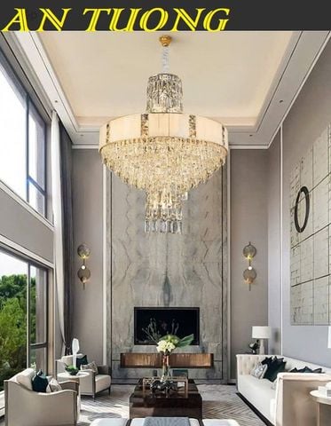  Đèn chùm thông tầng pha lê đẹp hiện đại 020 