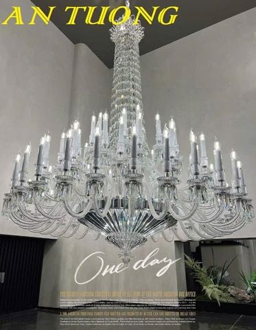  Đèn chùm thông tầng tân cổ điển đẹp sang trọng 001 