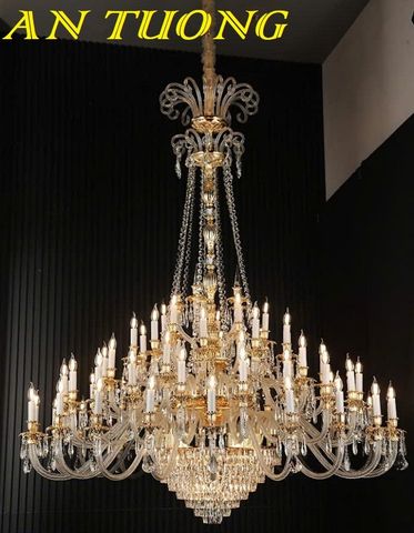  Đèn chùm thông tầng tân cổ điển đẹp sang trọng 009 