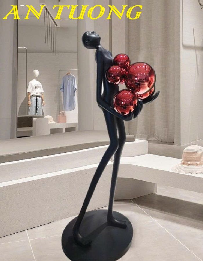 Đèn đứng dáng người nghệ thuật decor trang trí đẹp 003