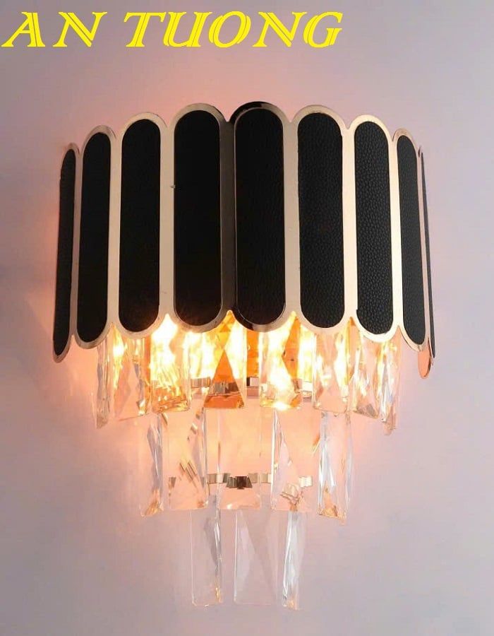 Đèn gắn tường pha lê đẹp trang trí phòng khách hiện đại 019