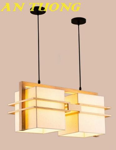  Đèn gỗ thả trần trang trí 001 