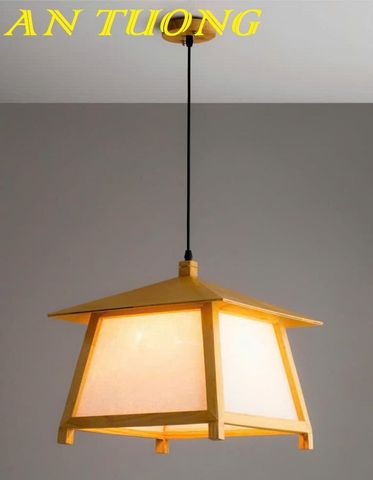 Đèn gỗ thả trần trang trí 003 
