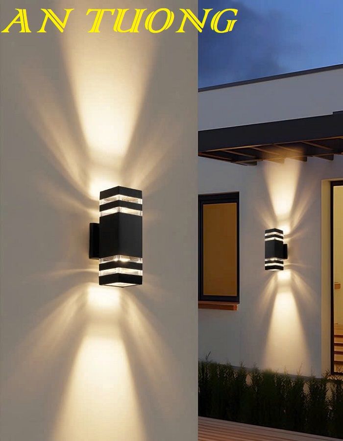 Đèn hắt tường đẹp trang trí ngoại thất tường rào sân vườn ngoài trời 026