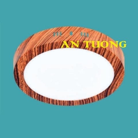  Đèn LED ốp trần nổi viền gỗ 18w 3 màu, 3 chế độ ốp trần ban công, mái hiên nhà 