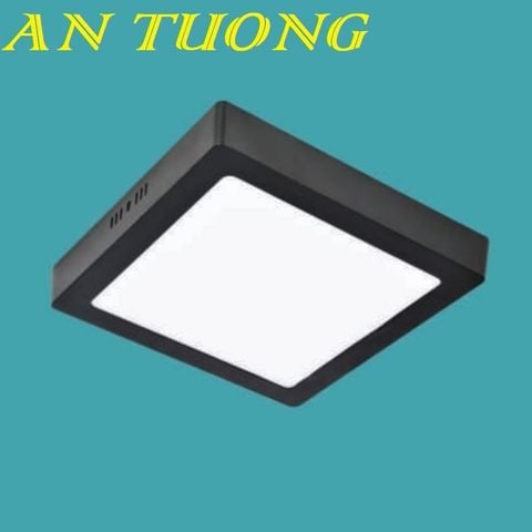  Đèn LED ốp trần nổi viền đen vuông 12w 3 màu, 3 chế độ ốp trần ban công, mái hiên nhà 
