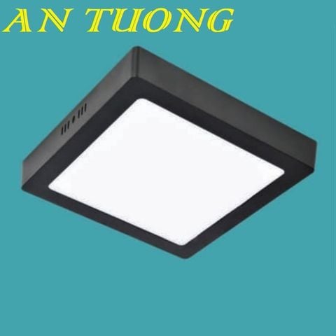  Đèn LED ốp trần nổi viền đen vuông 18w 3 màu, 3 chế độ ốp trần ban công, mái hiên nhà 