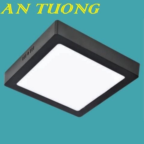  Đèn LED ốp trần nổi viền đen vuông 24w 300x300 3 màu, 3 chế độ ốp trần ban công, mái hiên nhà 