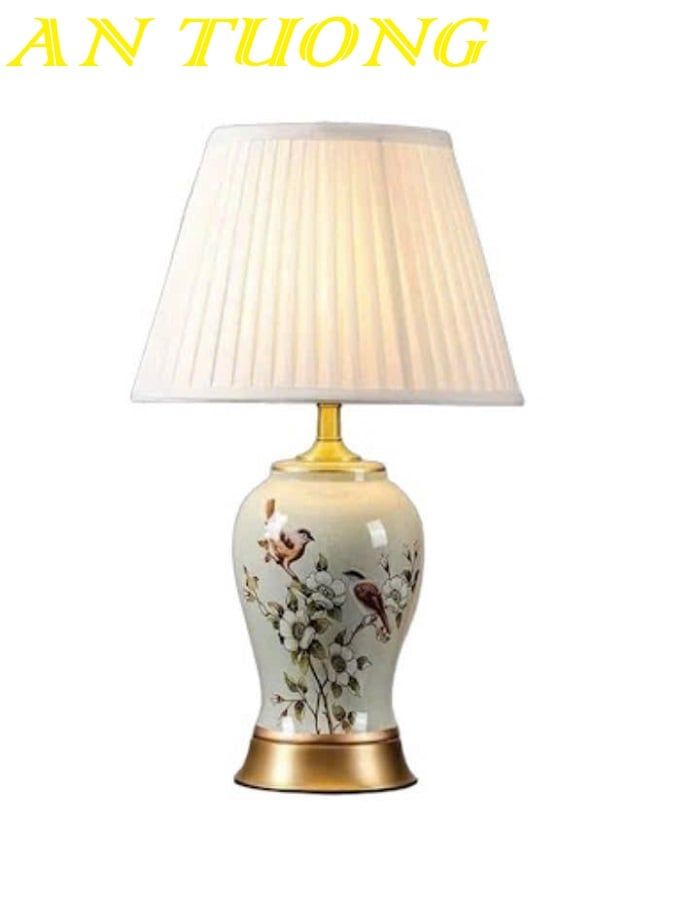 Đèn ngủ để bàn gốm sứ trang trí phòng ngủ đẹp 008