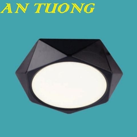  Đèn LED ốp trần ban công 12w hình lục giác viền đen 