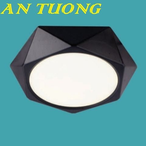  Đèn LED ốp trần ban công 18w hình lục giác viền đen 