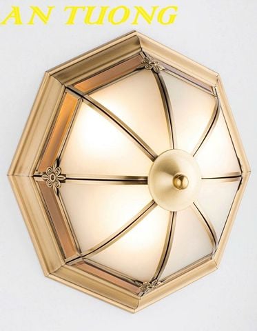 đèn ốp trần ban công cổ điển bằng đồng