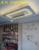Đèn ốp trần phòng khách đẹp LED hiện đại 003 | Có quạt