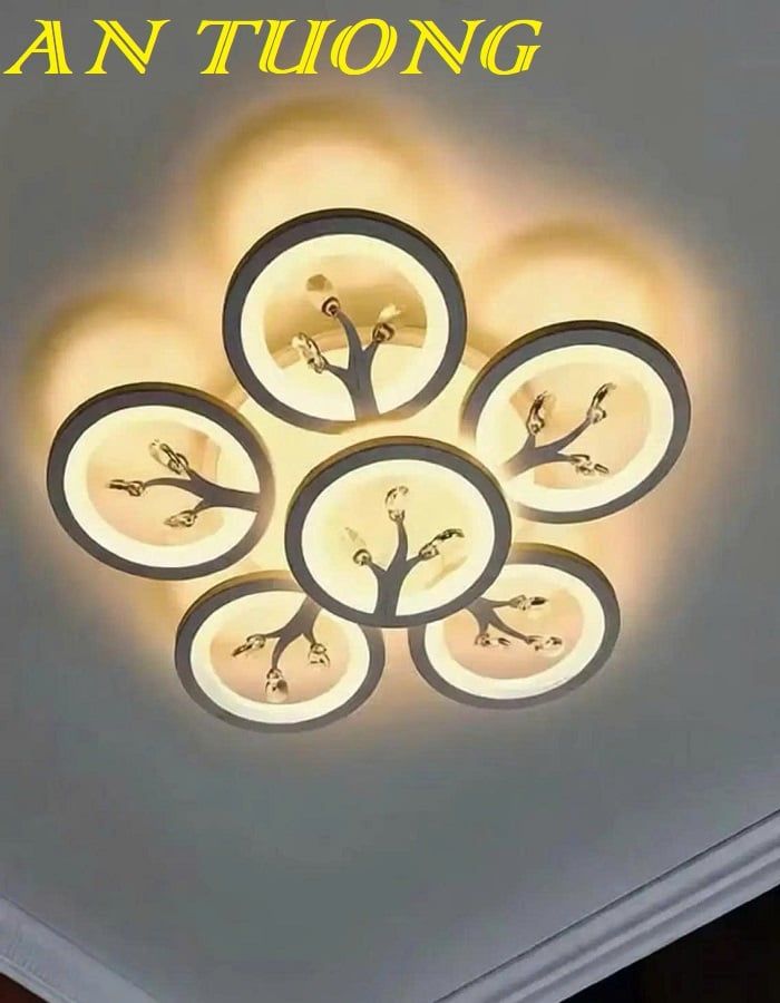 Đèn ốp trần phòng khách đẹp LED hiện đại 0049