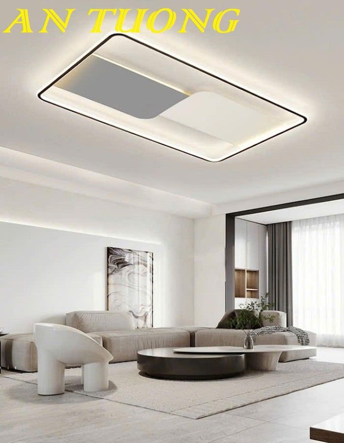 Đèn ốp trần phòng khách đẹp LED hiện đại 010