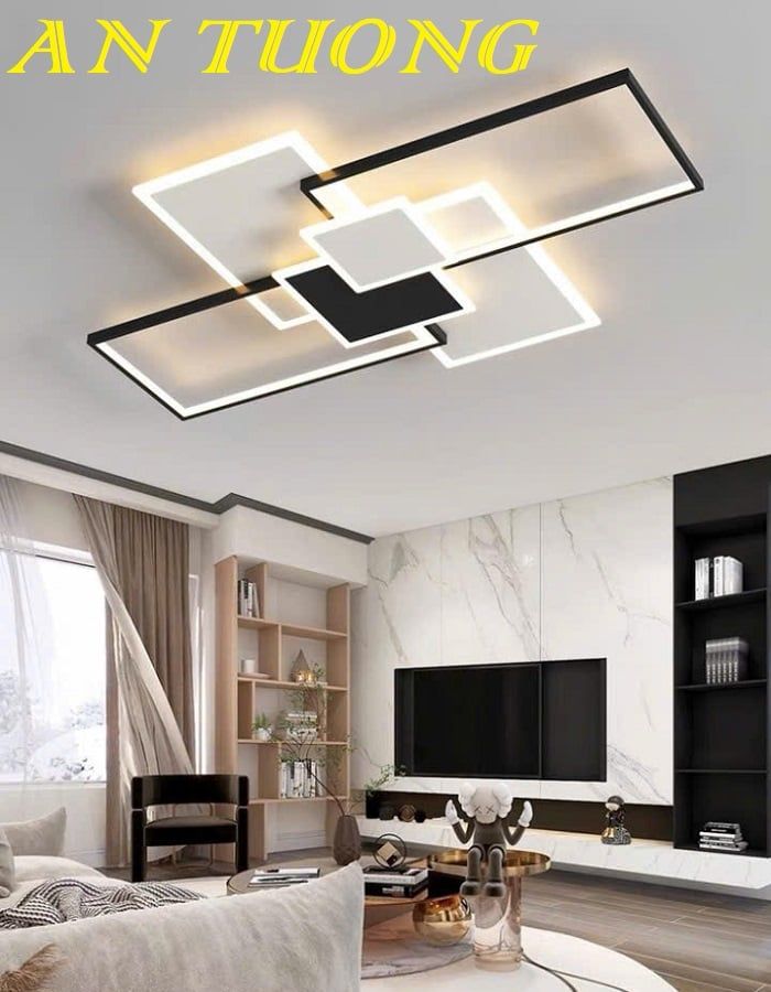 Đèn ốp trần phòng khách đẹp LED hiện đại 019
