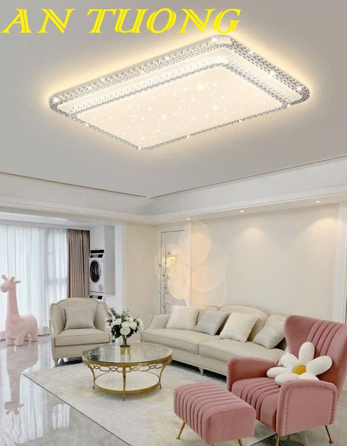 Đèn ốp trần phòng khách đẹp LED hiện đại 022
