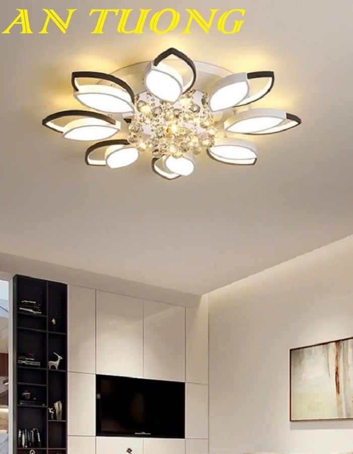 Đèn ốp trần phòng khách đẹp LED hiện đại 028