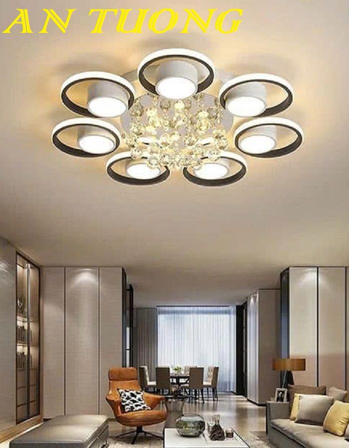 Đèn ốp trần phòng khách đẹp LED hiện đại 031