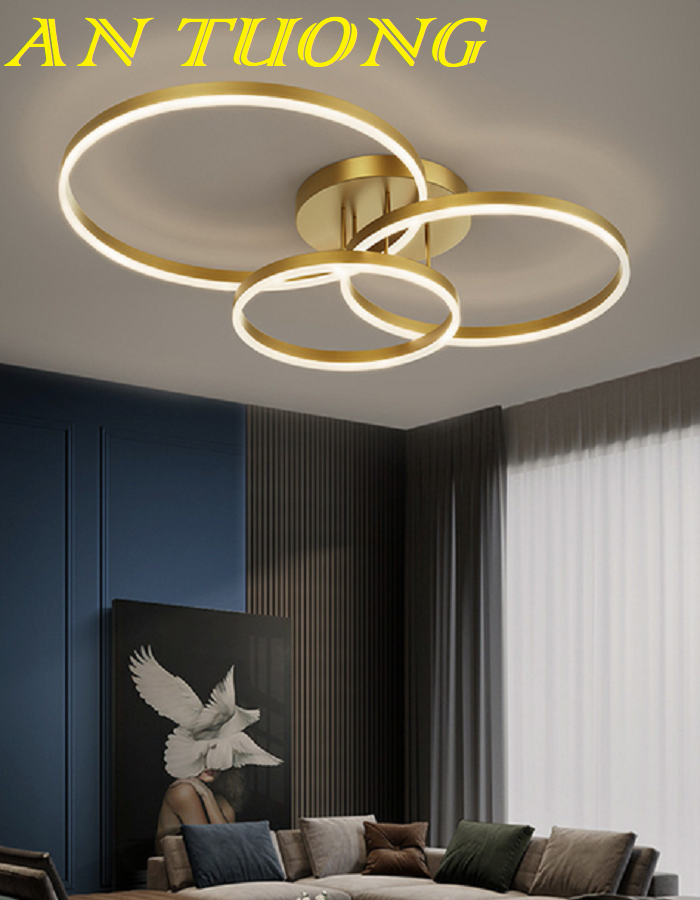 Đèn ốp trần phòng khách đẹp LED hiện đại 035