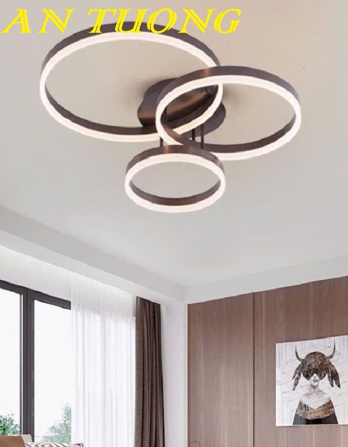 Đèn ốp trần phòng khách đẹp LED hiện đại 038