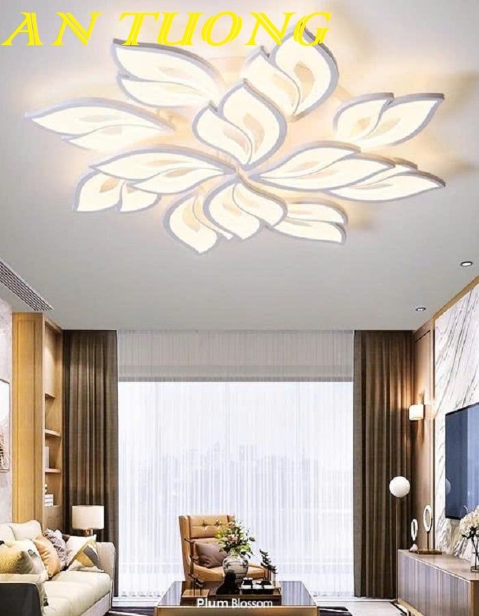 Đèn ốp trần phòng khách đẹp LED hiện đại 040
