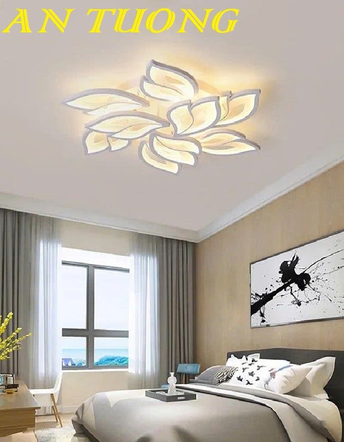 Đèn ốp trần phòng khách đẹp LED hiện đại 041
