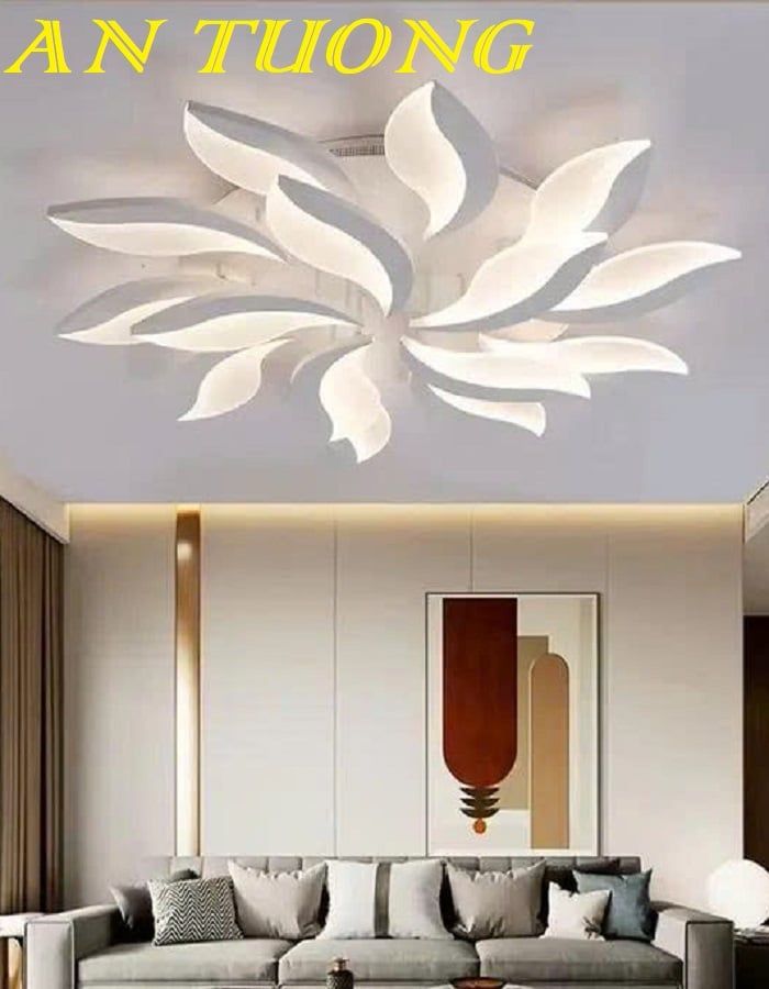 Đèn ốp trần phòng khách đẹp LED hiện đại 046
