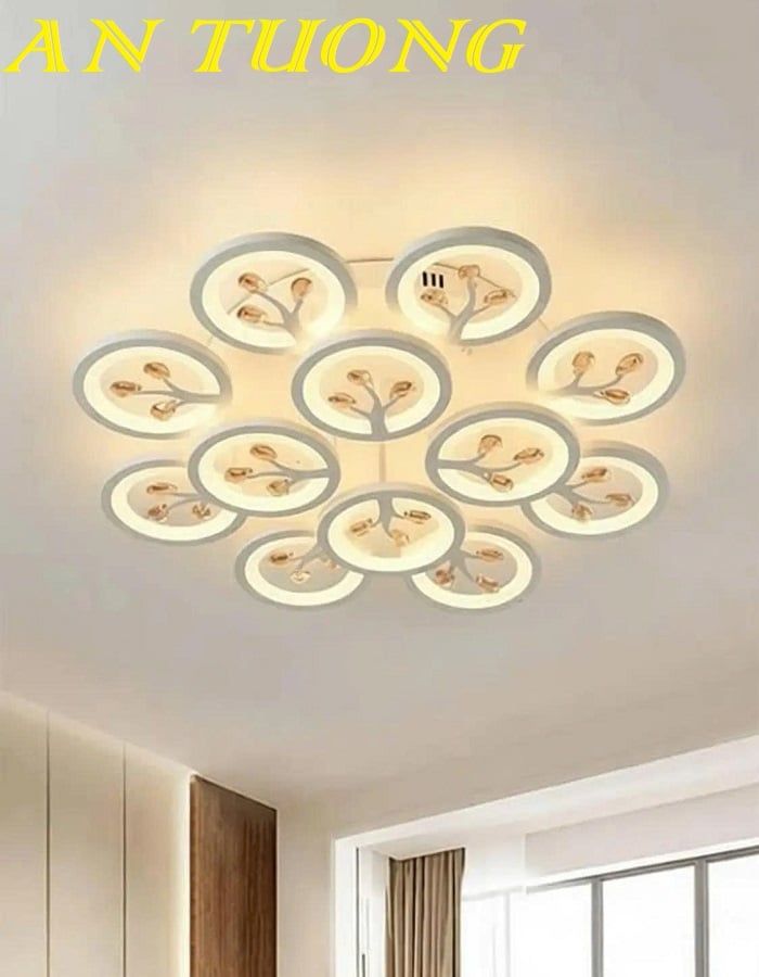 Đèn ốp trần phòng khách đẹp LED hiện đại 049