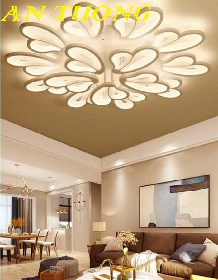 Đèn ốp trần phòng khách đẹp LED hiện đại 050