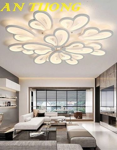  Đèn ốp trần phòng khách đẹp LED hiện đại 051 