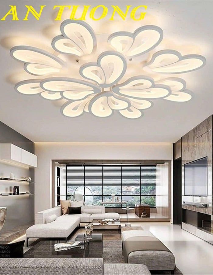 Đèn ốp trần phòng khách đẹp LED hiện đại 051