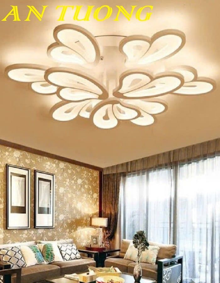 Đèn ốp trần phòng khách đẹp LED hiện đại 052