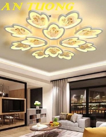  Đèn ốp trần phòng khách đẹp LED hiện đại 054 
