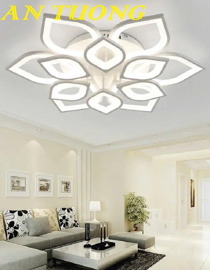 Đèn ốp trần phòng khách đẹp LED hiện đại 057