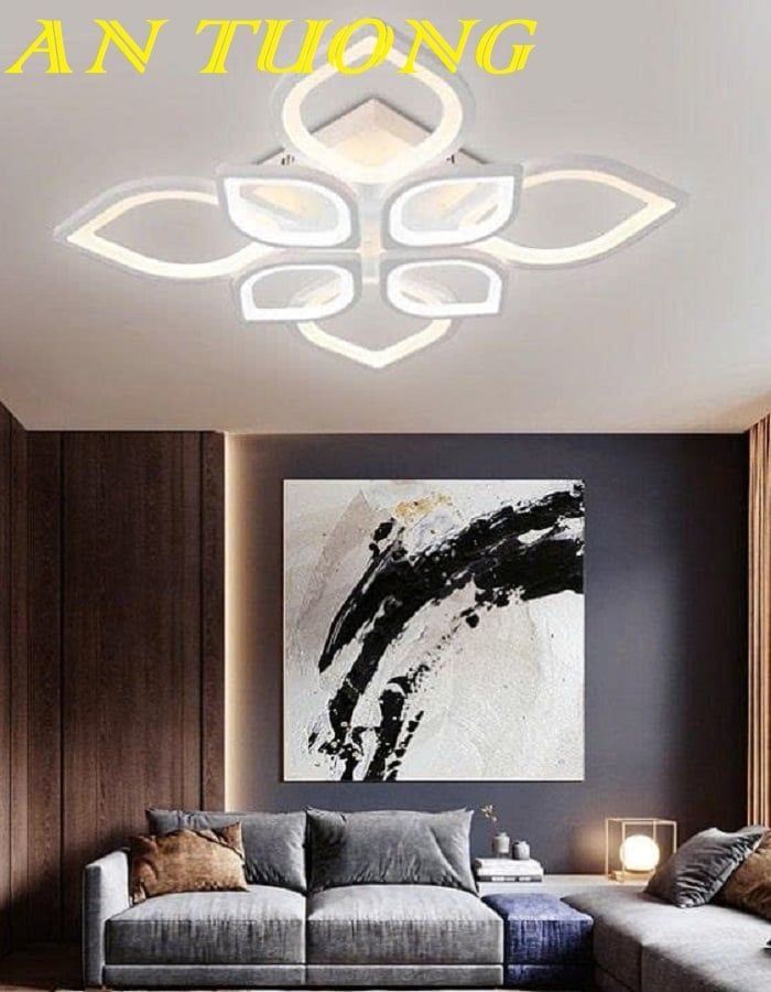 Đèn ốp trần phòng khách đẹp LED hiện đại 058