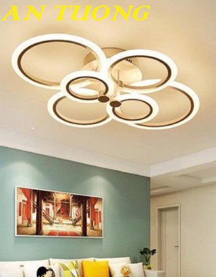 Đèn ốp trần phòng khách đẹp LED hiện đại 059