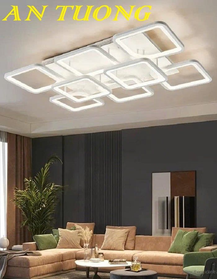 Đèn ốp trần phòng khách đẹp LED hiện đại 062